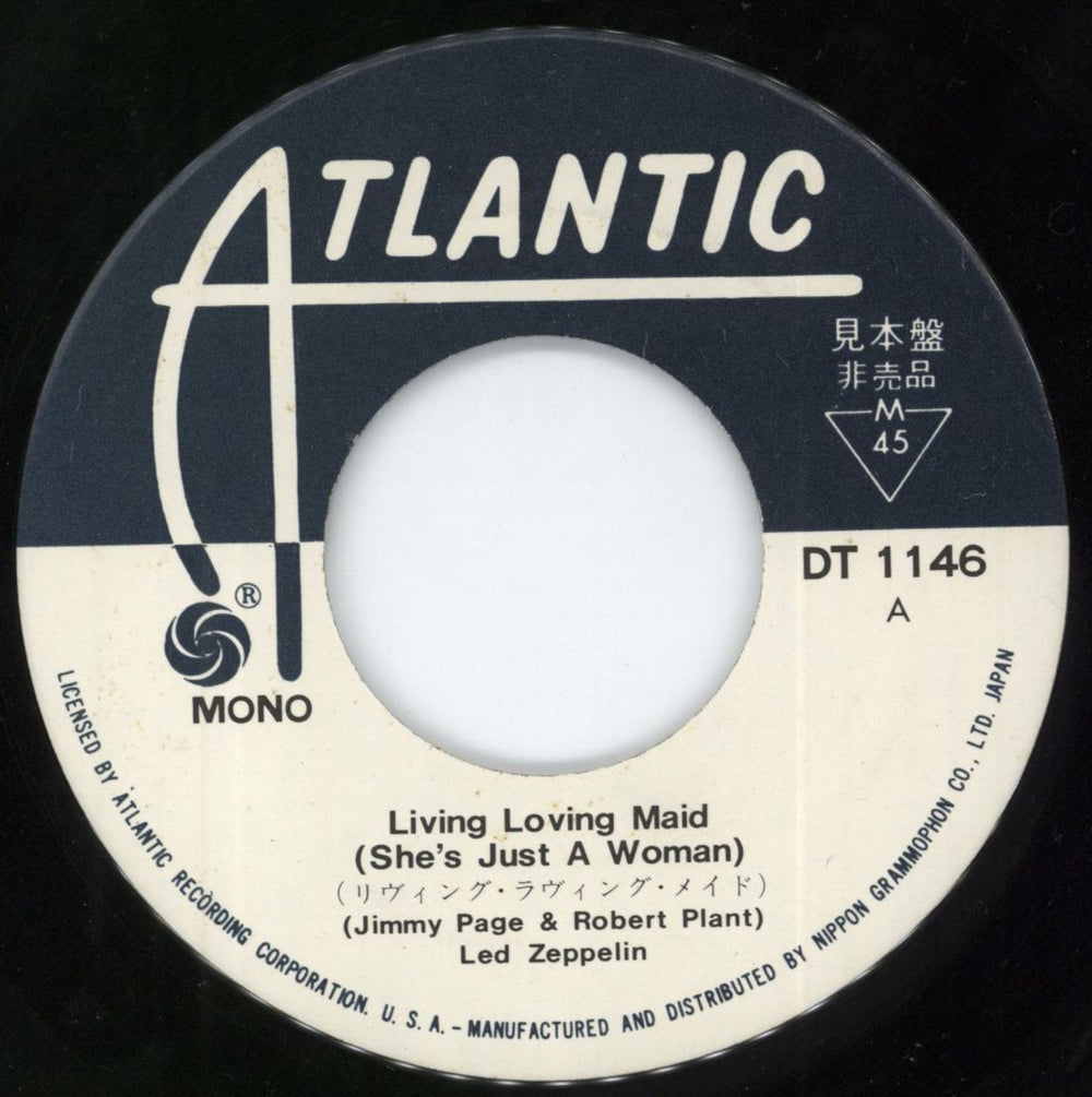 Led Zeppelin Living Loving Maid (She's Just A Woman) Japanese Promo 7" vinyl single (7 inch record / 45) ZEP07LI809985