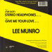 Lee Munro (I've Got) Stereo Headphones UK 7" vinyl single (7 inch record / 45) 5014249102079