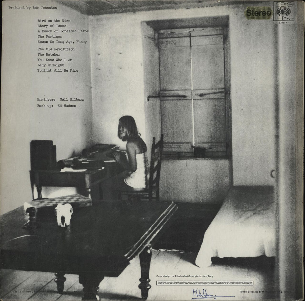 Leonard Cohen Songs From A Room - 1st Stereo - EX UK vinyl LP album (LP record)