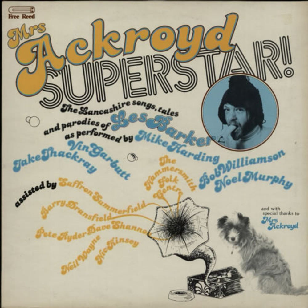 Les Barker Mrs Ackroyd Superstar! UK vinyl LP album (LP record) FRR015