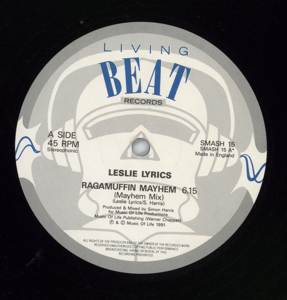 Leslie Lyrics Ragamuffin Mayhem UK 12" vinyl single (12 inch record / Maxi-single) SMASH16