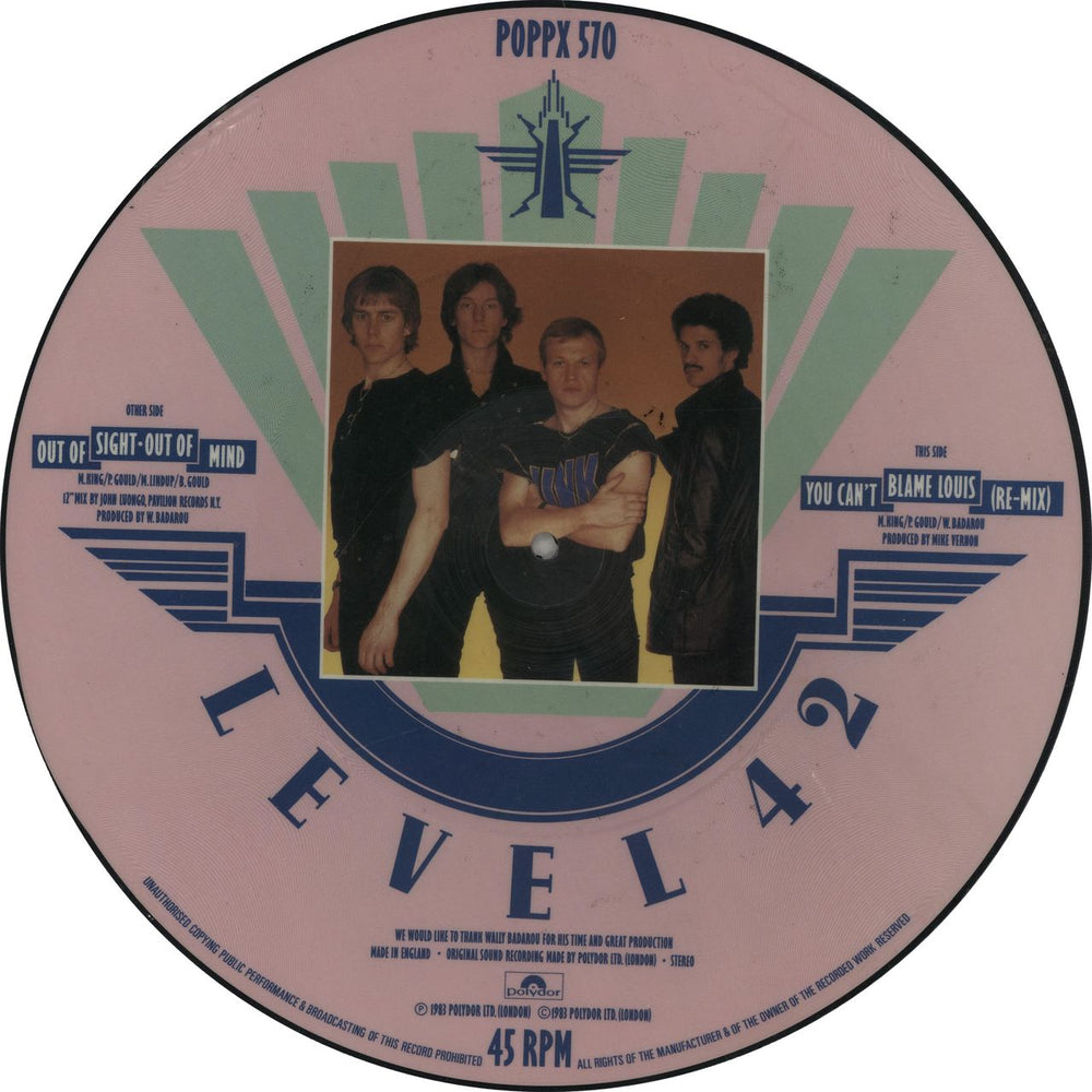 Level 42 Out Of Sight Out Of Mind UK 12" vinyl picture disc (12 inch picture record) L422POU06167