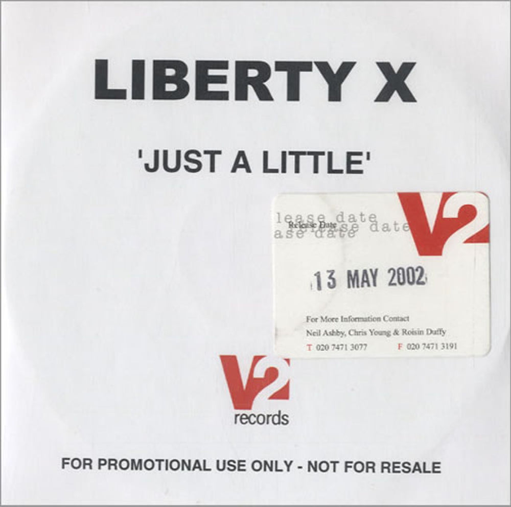 Liberty X Just A Little UK Promo CD-R acetate CD ACETATE