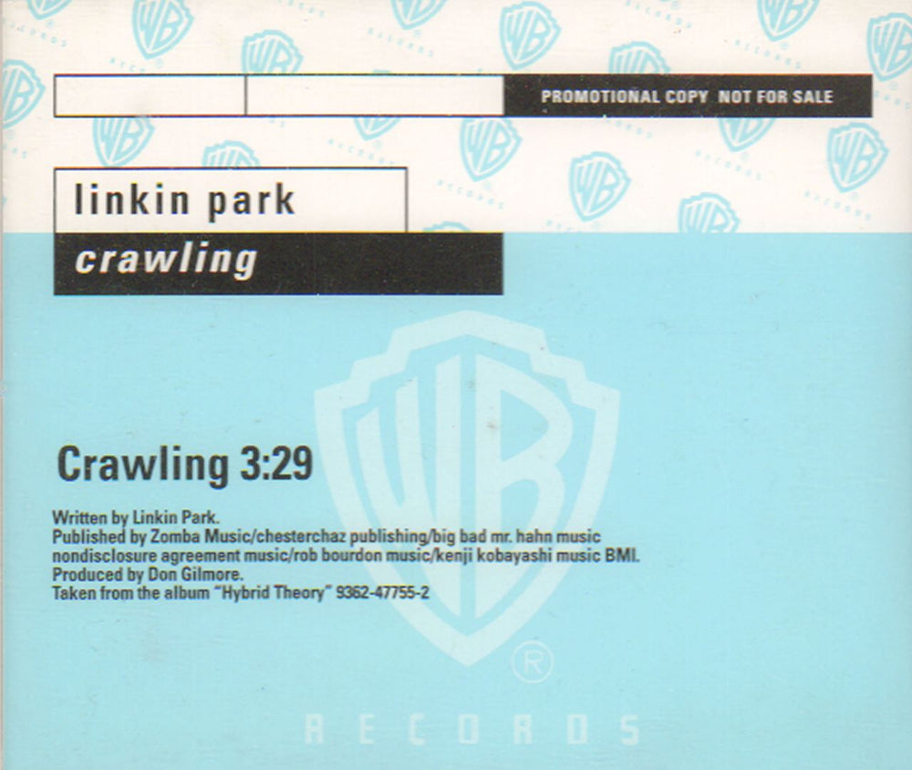 Linkin Park Crawling German Promo CD single (CD5 / 5") PROP2415