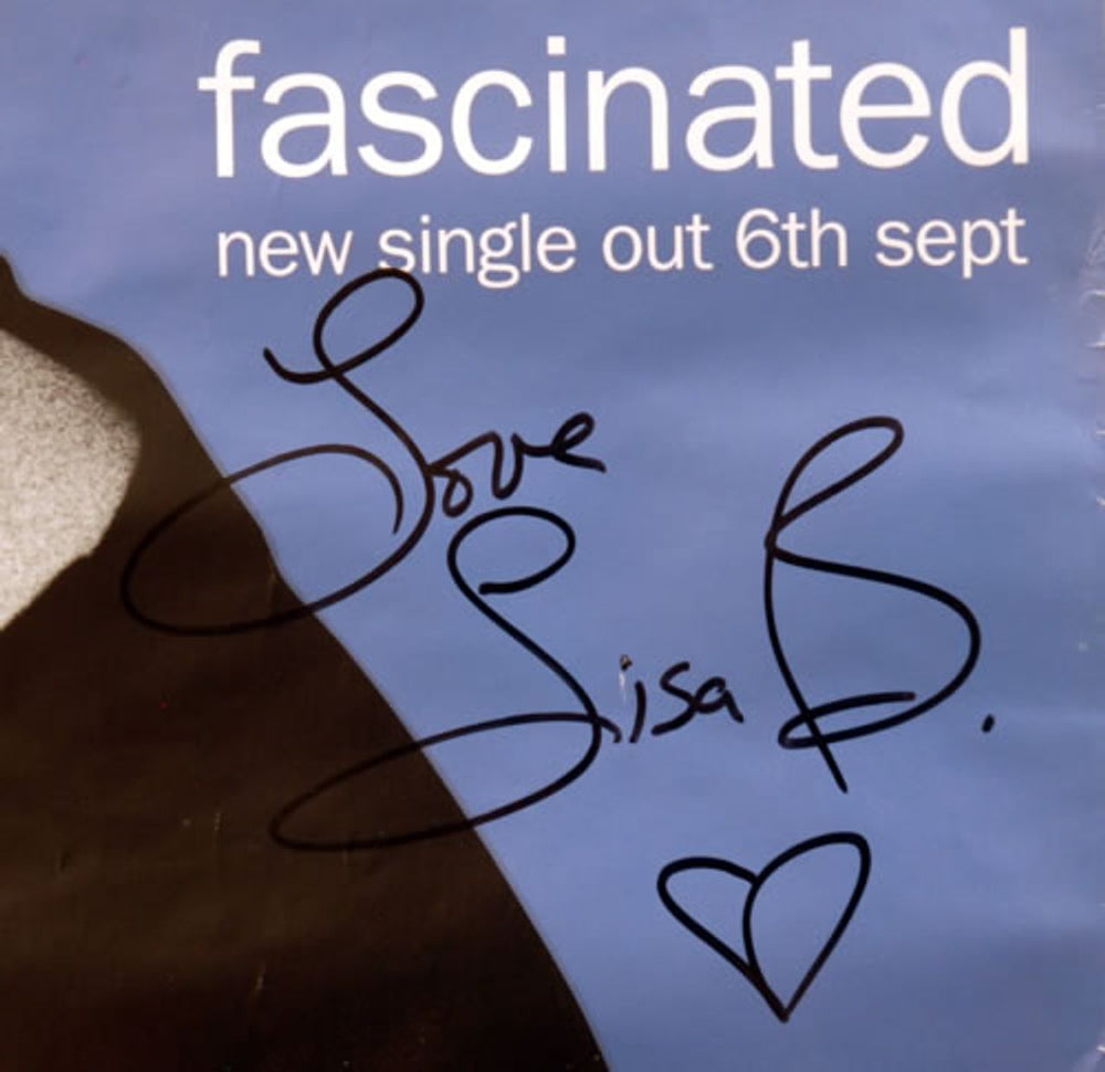 Lisa B Fascinated - autographed UK Promo poster LSBPOFA622126