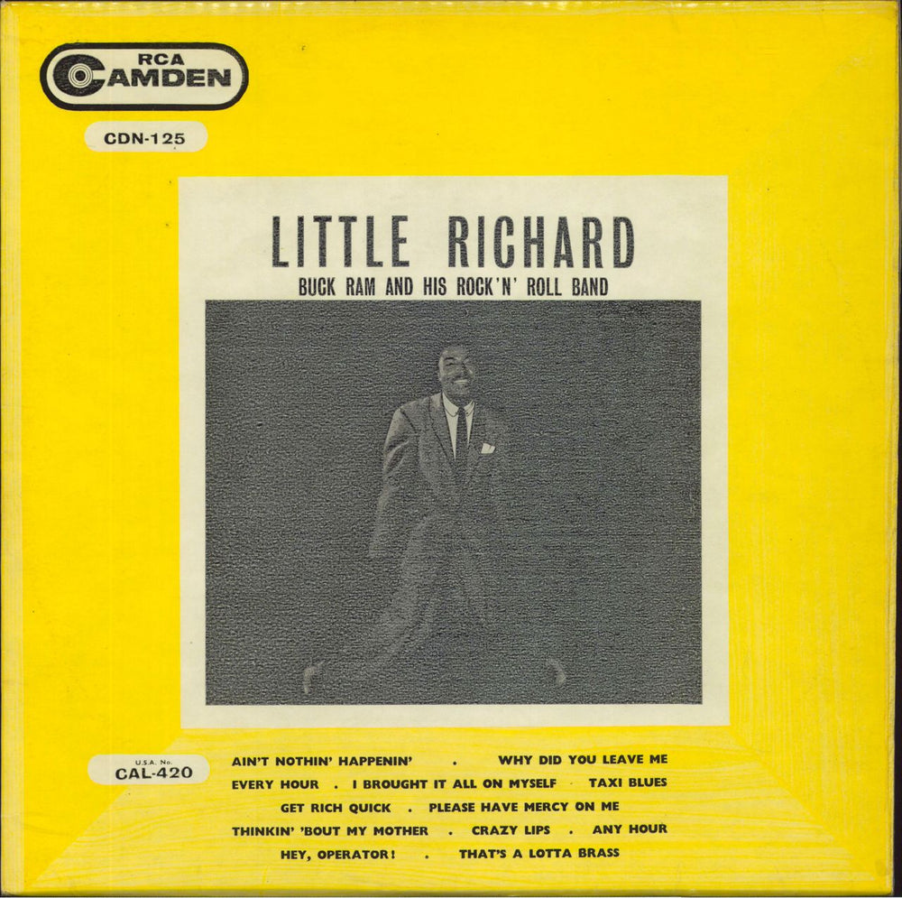 Little Richard Buck Ram And His Rock 'N' Roll Band UK vinyl LP album (LP record) CDN-125