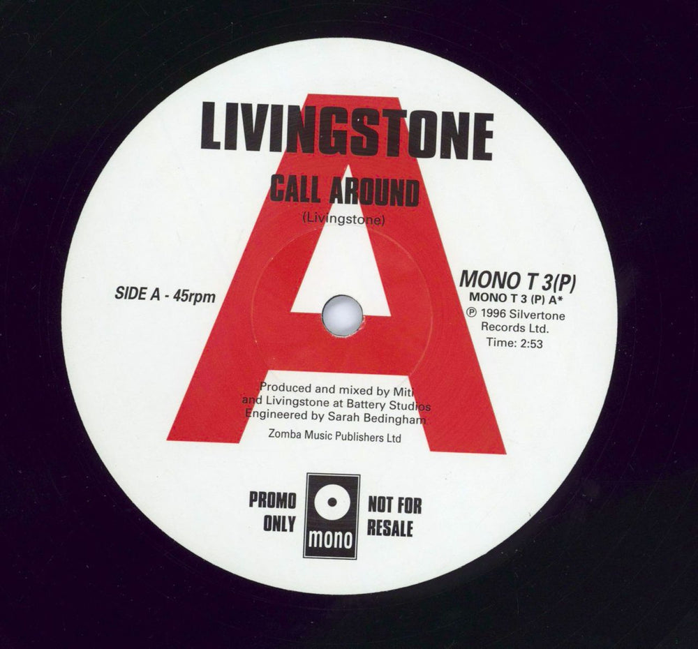 Livingstone Call Around - 'A' label UK 10" vinyl single (10 inch record) MONOT3