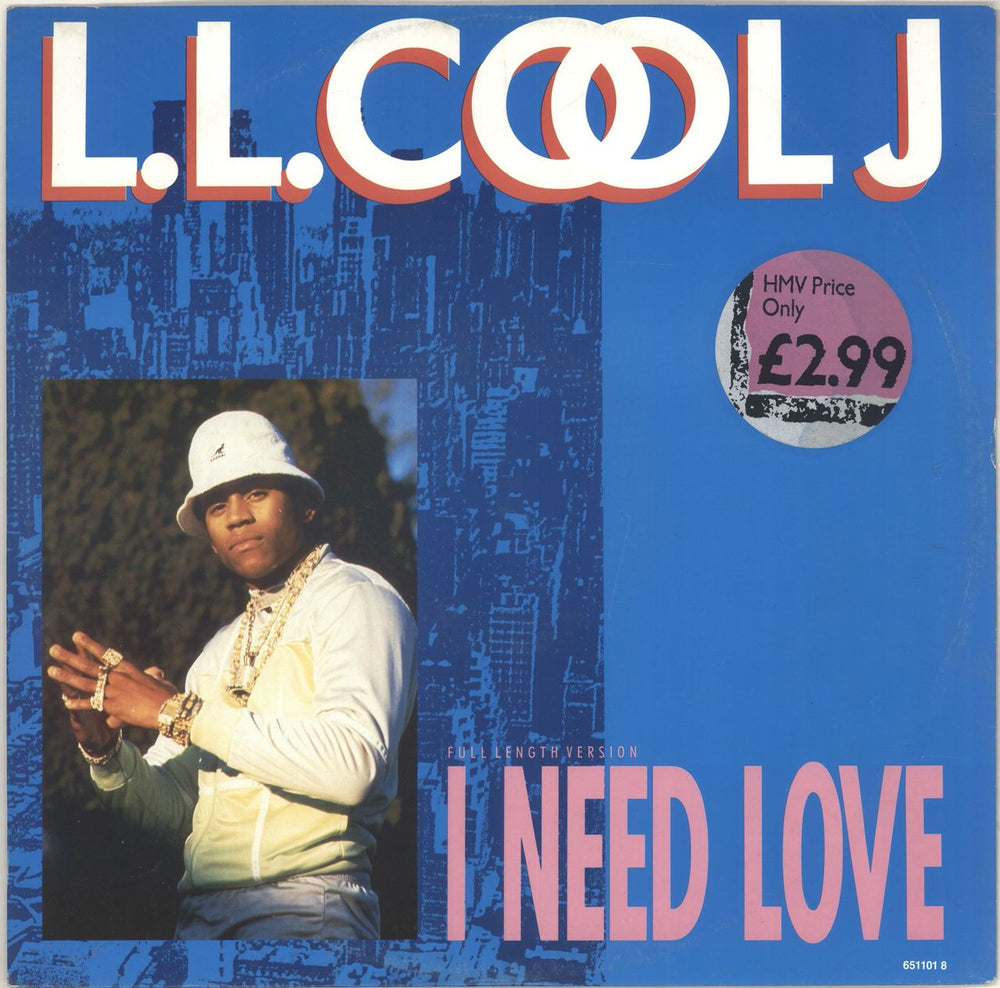 LL Cool J I Need Love UK 12" vinyl single (12 inch record / Maxi-single) 6511018