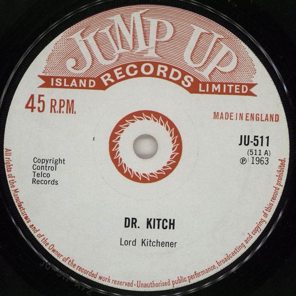Lord Kitchener Dr. Kitch - solid UK 7" vinyl single (7 inch record / 45) JU-511