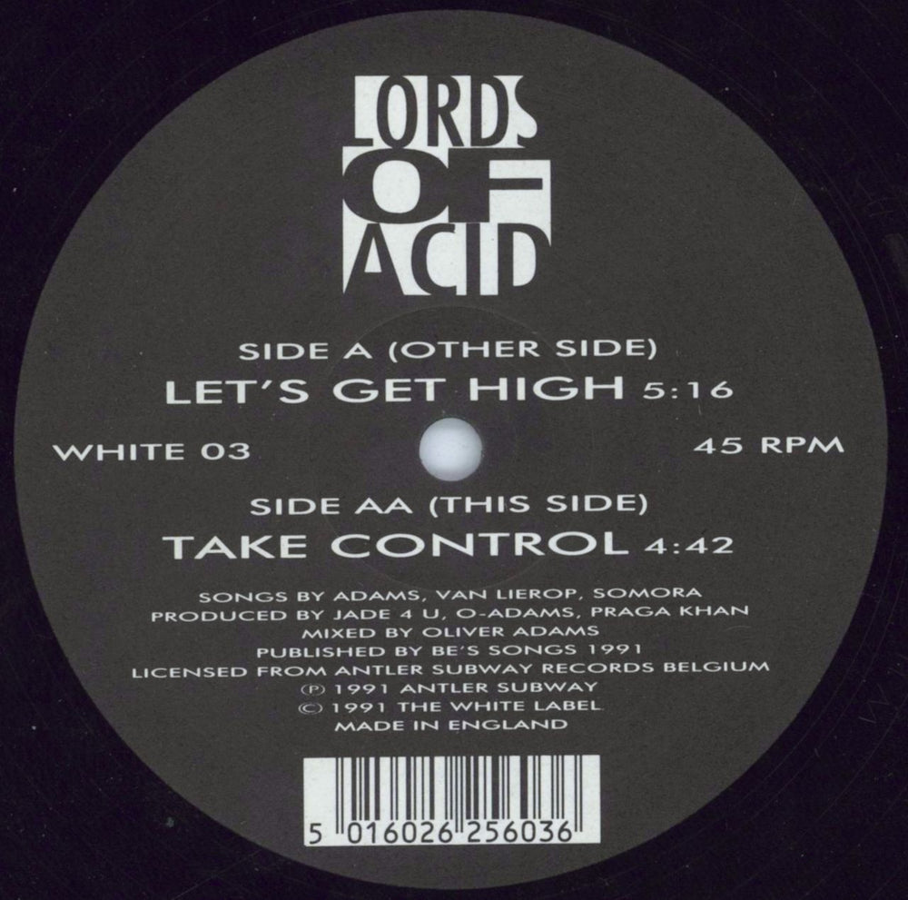 Lords Of Acid Let's Get High / Take Control UK 12" vinyl single (12 inch record / Maxi-single) LY312LE814470