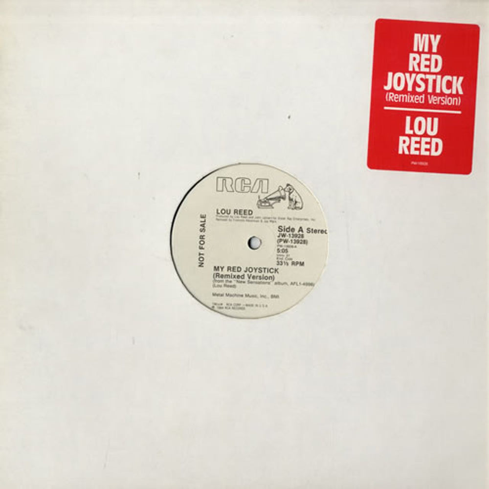 Lou Reed My Red Joystick US Promo 12" vinyl single (12 inch record / Maxi-single) JW-13928