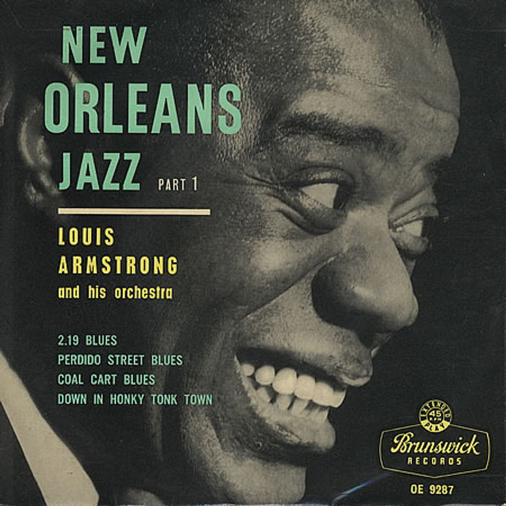 Louis Armstrong New Orleans Jazz Part 1 UK 7" vinyl single (7 inch record / 45) OE9287