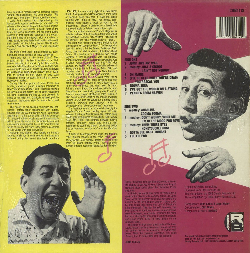 Louis Prima Jump Jive An' Wail! UK vinyl LP album (LP record)