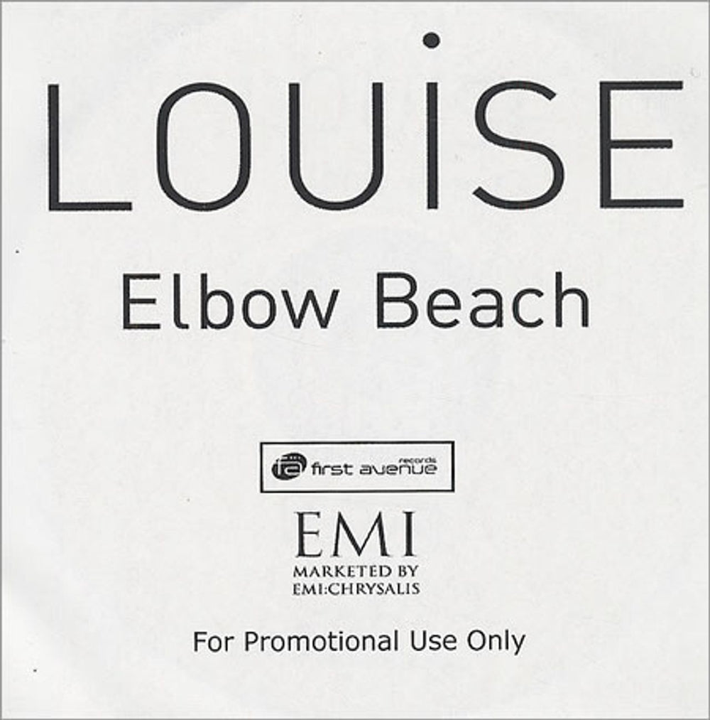 Louise Elbow Beach UK Promo CD-R acetate CD ACETATE