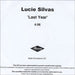 Lucie Silvas Last Year UK Promo CD-R acetate CD ACETATE