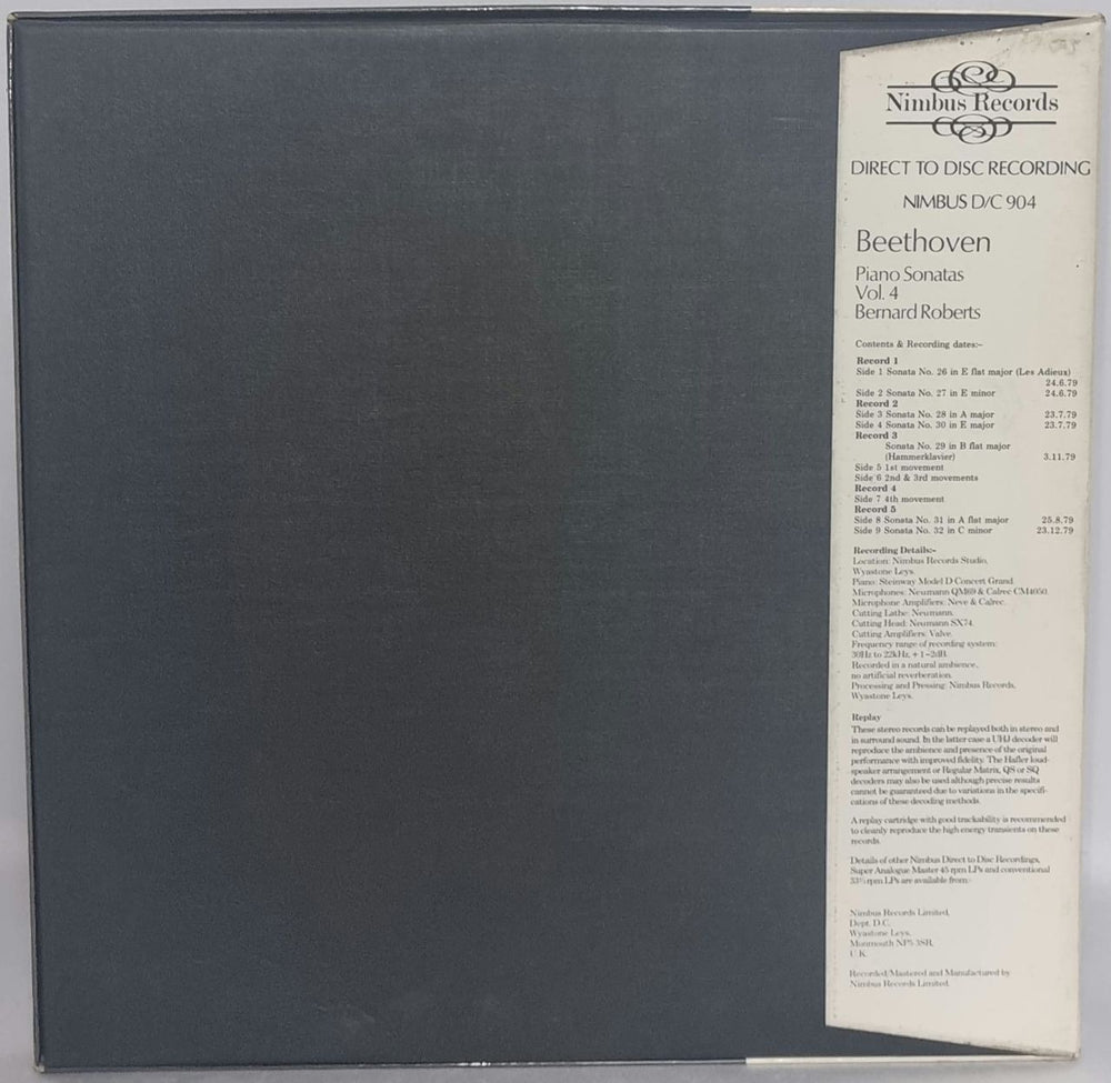 Ludwig Van Beethoven Piano Sonatas Volume Four UK Vinyl Box Set LVBVXPI800791