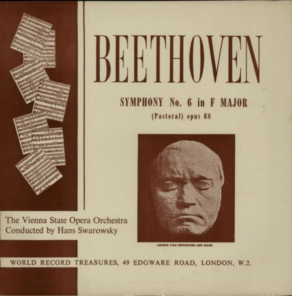 Ludwig Van Beethoven Symphony No. 6 in F Major (Pastoral) Opus 68 UK vinyl LP album (LP record) T27