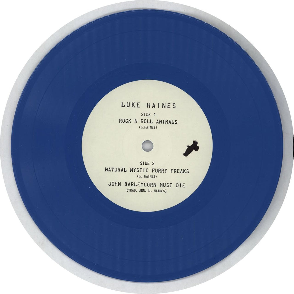 Luke Haines Rock N Roll Animals - Blue Vinyl + Poster Sleeve UK 7" vinyl single (7 inch record / 45) EKU07RO765135