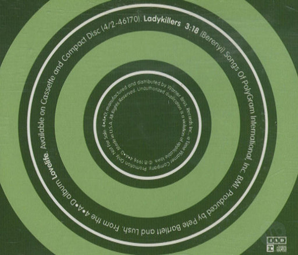 Lush Ladykillers US Promo CD single (CD5 / 5") PRO-CD-8023