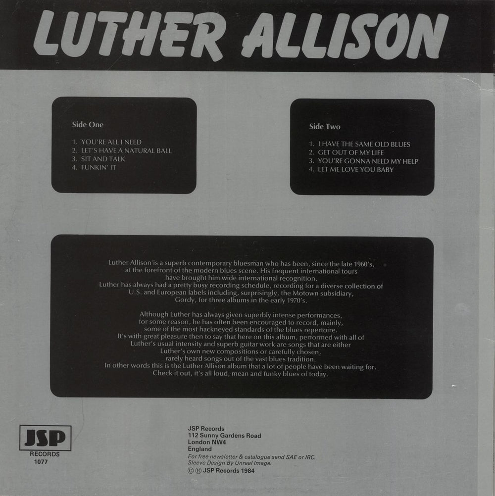 Luther Allison Let's Have A Natural Ball UK vinyl LP album (LP record)