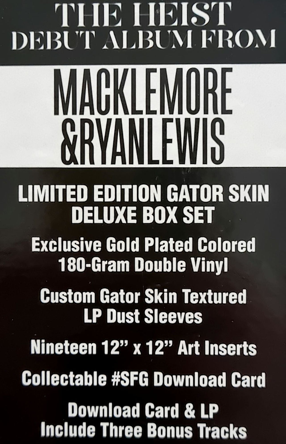 Macklemore The Heist US Vinyl Box Set 707541610995