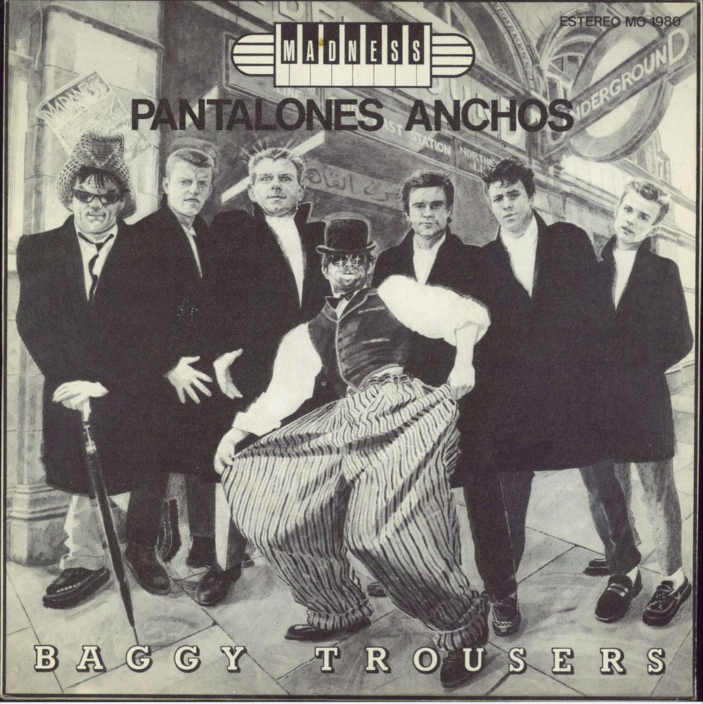 Madness Pantalones Anchos (Baggy Trousers) Spanish Promo 7" vinyl single (7 inch record / 45) MO1980