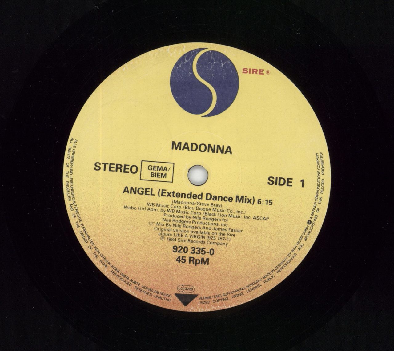 MADONNA Angel 12 vinyl