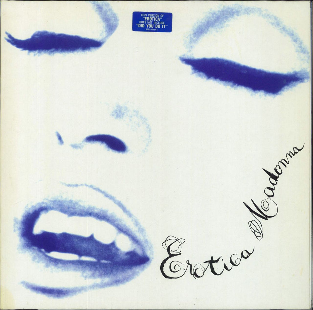 Madonna Erotica - Blue Hype Sticker German 2-LP vinyl record set (Double LP Album) 9362-45154-1