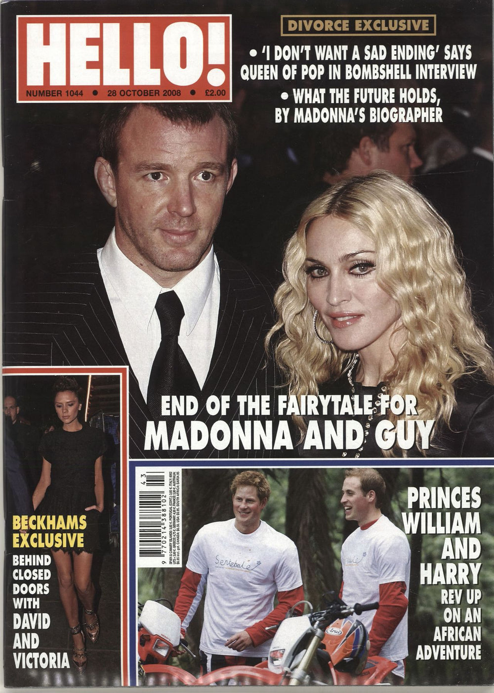 Madonna Hello! UK magazine 28 OCTOBER 2008