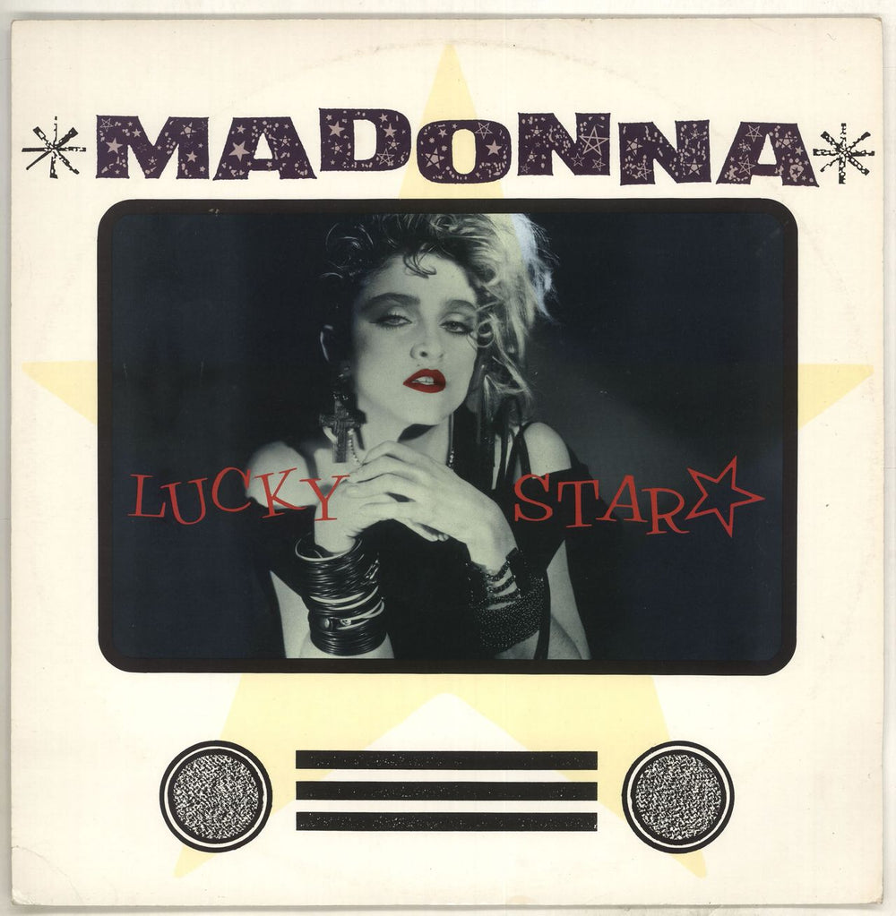 Madonna Lucky Star - TV Screen Sleeve UK 12" vinyl single (12 inch record / Maxi-single) W9522T