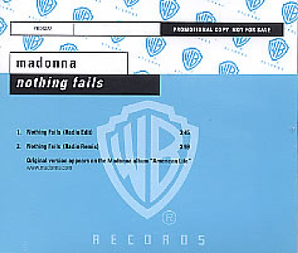 Madonna Nothing Fails UK Promo CD single (CD5 / 5") PR04322