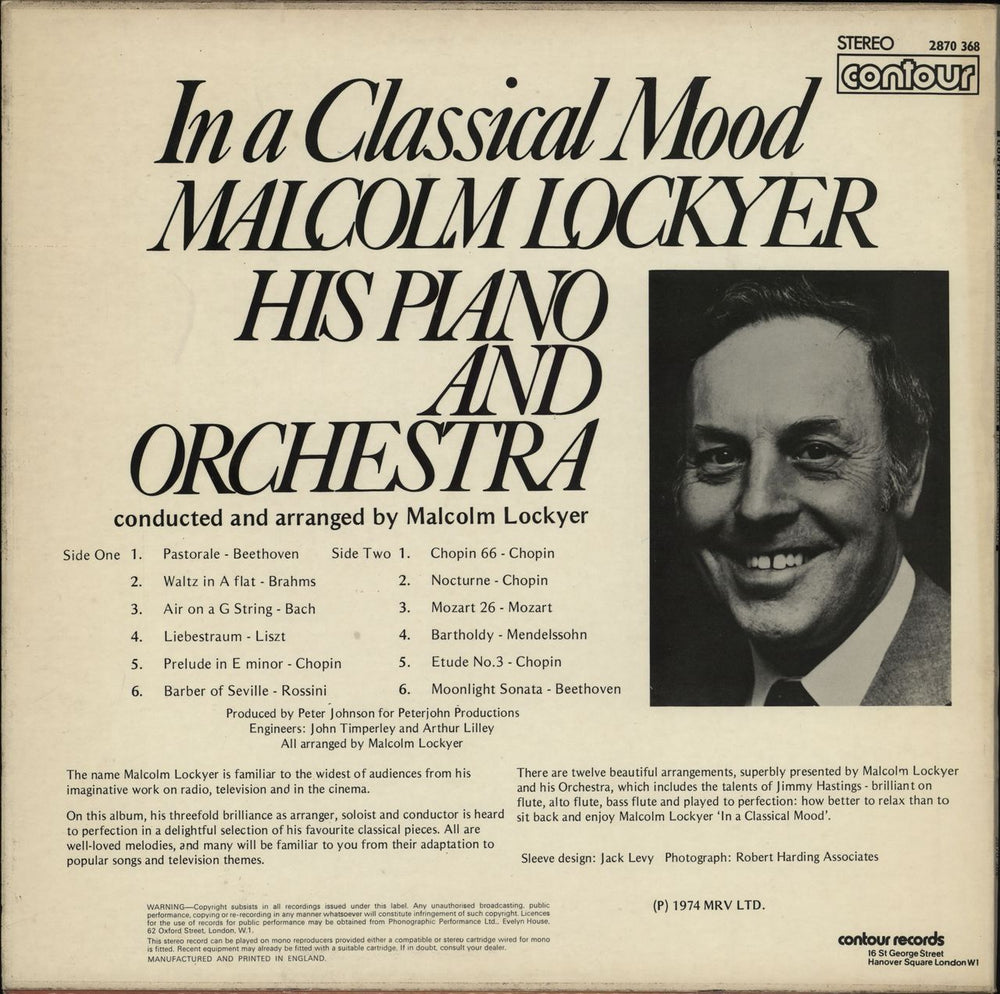 Malcolm Lockyer In A Classical Mood UK vinyl LP album (LP record)