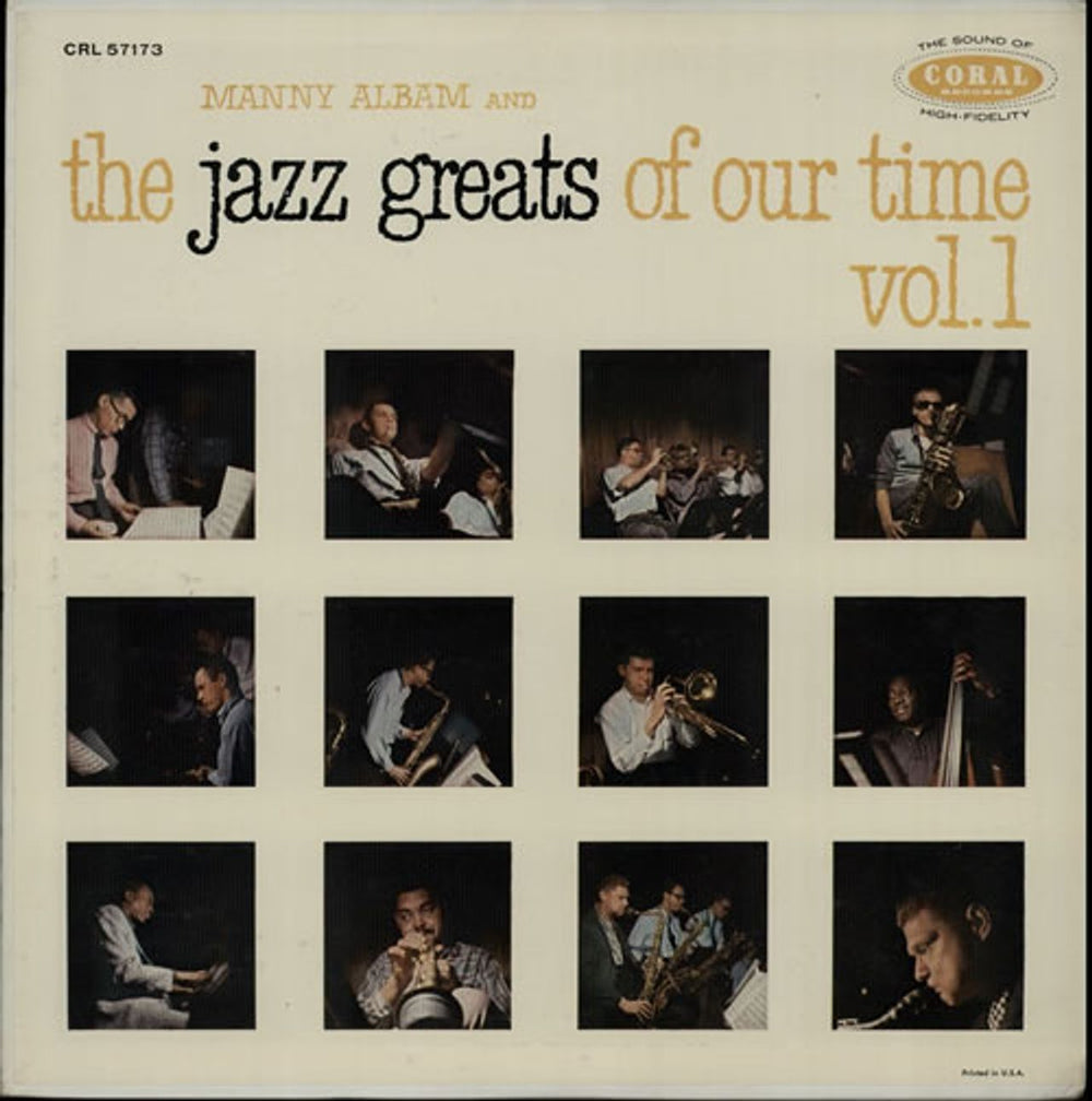 Manny Albam And The Jazz Greats Of Our Time Vol. 1 US vinyl LP album (LP record) CRL57173