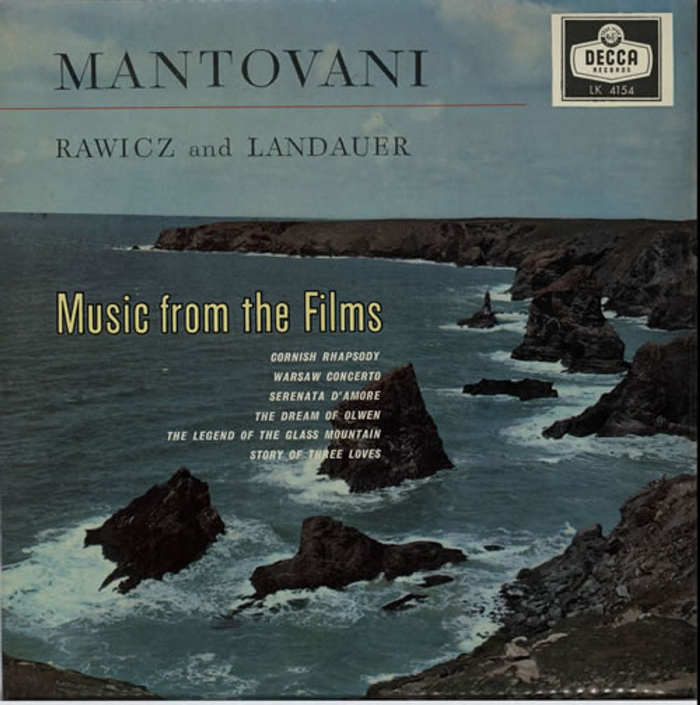 Mantovani Music from the Films UK vinyl LP album (LP record) LK4154