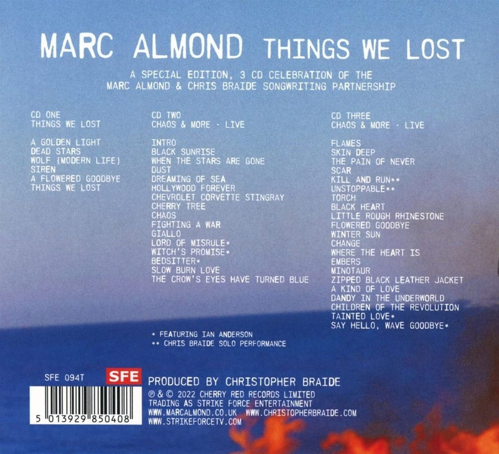 Marc Almond Things We Lost : Expanded Edition - Sealed UK 3-CD album set (Triple CD) ALM3CTH801076