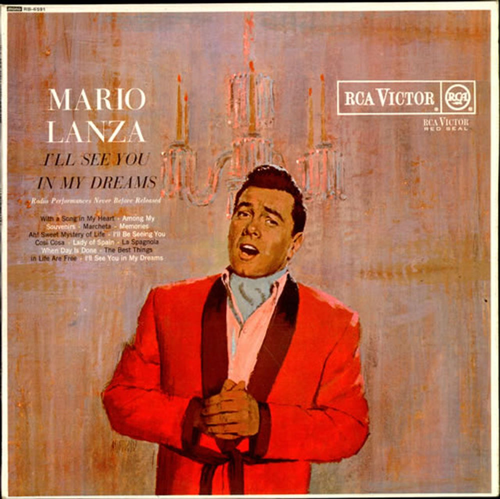 Mario Lanza I'll See You In My Dreams UK vinyl LP album (LP record) RB-6591