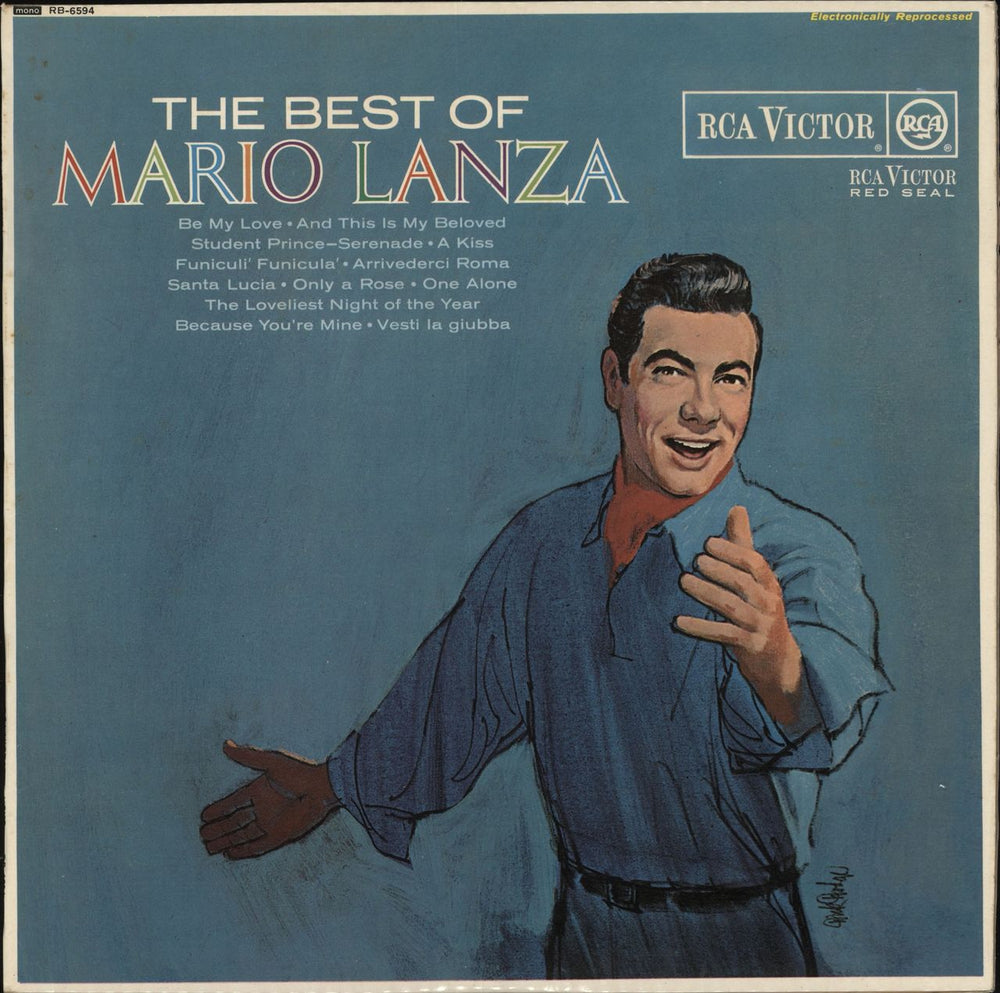 Mario Lanza The Best Of Mario Lanza UK vinyl LP album (LP record) RB-6594