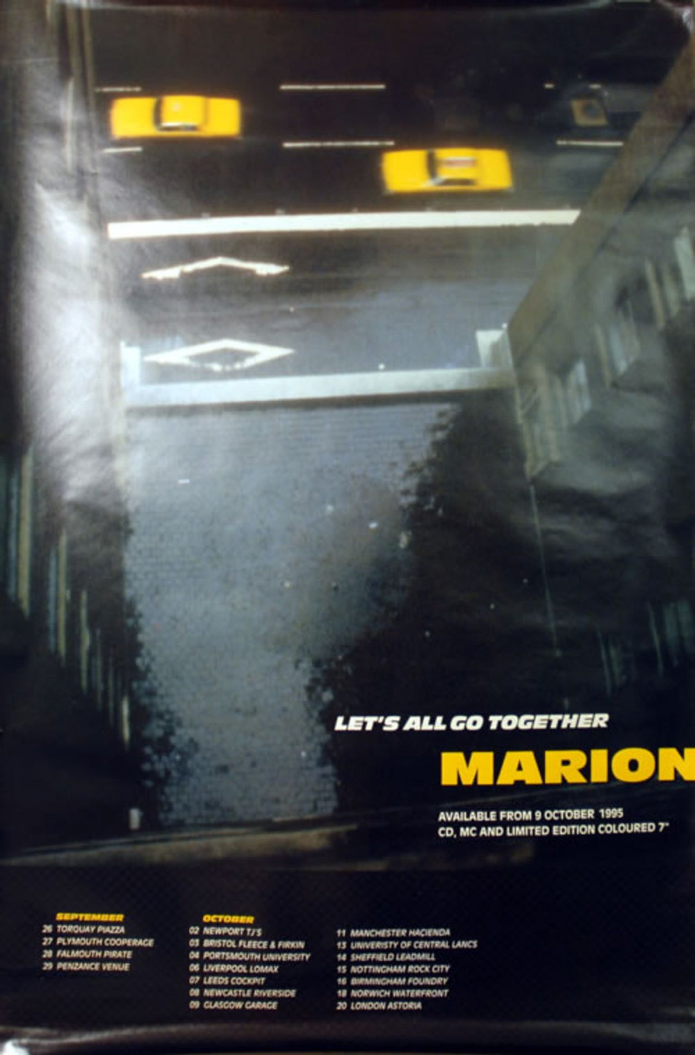 Marion Let's All Go Together UK Promo poster 60 X 40