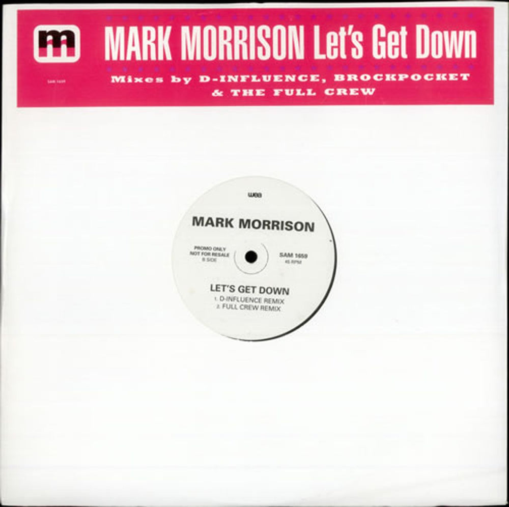 Mark Morrison Let's Get Down UK Promo 12" vinyl single (12 inch record / Maxi-single) SAM1659