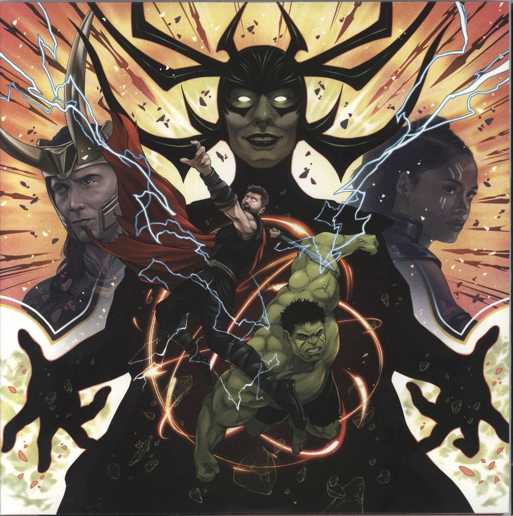 Mark Mothersbaugh Thor: Ragnarok - Green, Yellow, Orange Swirl [Neon Swirl] US 2-LP vinyl record set (Double LP Album) MOND-190