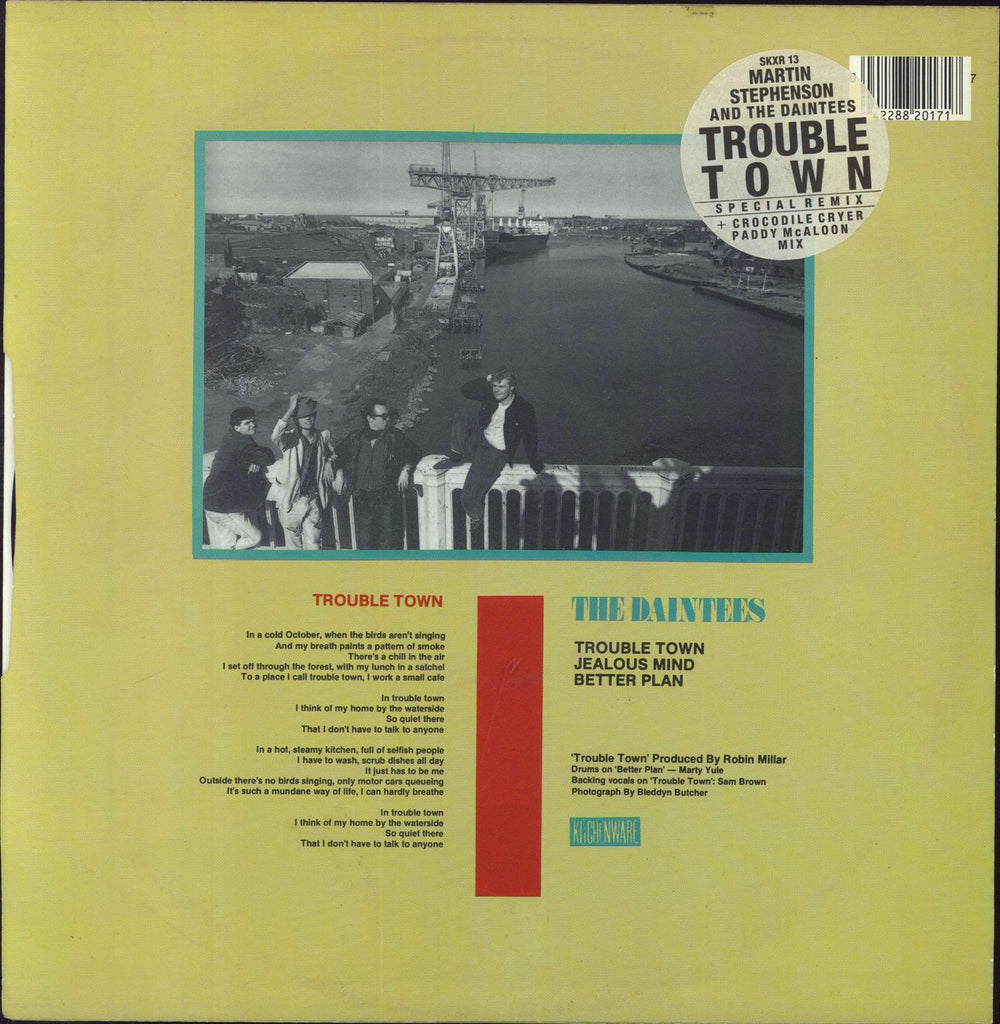 Martin Stephenson & The Daintees Trouble Town UK 12" vinyl single (12 inch record / Maxi-single) M&D12TR820921