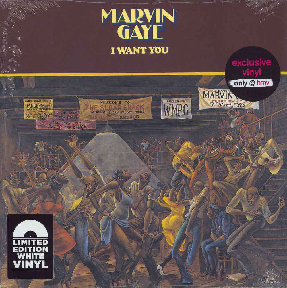 Marvin Gaye I Want You - White Vinyl UK vinyl LP album (LP record) 0600753534274