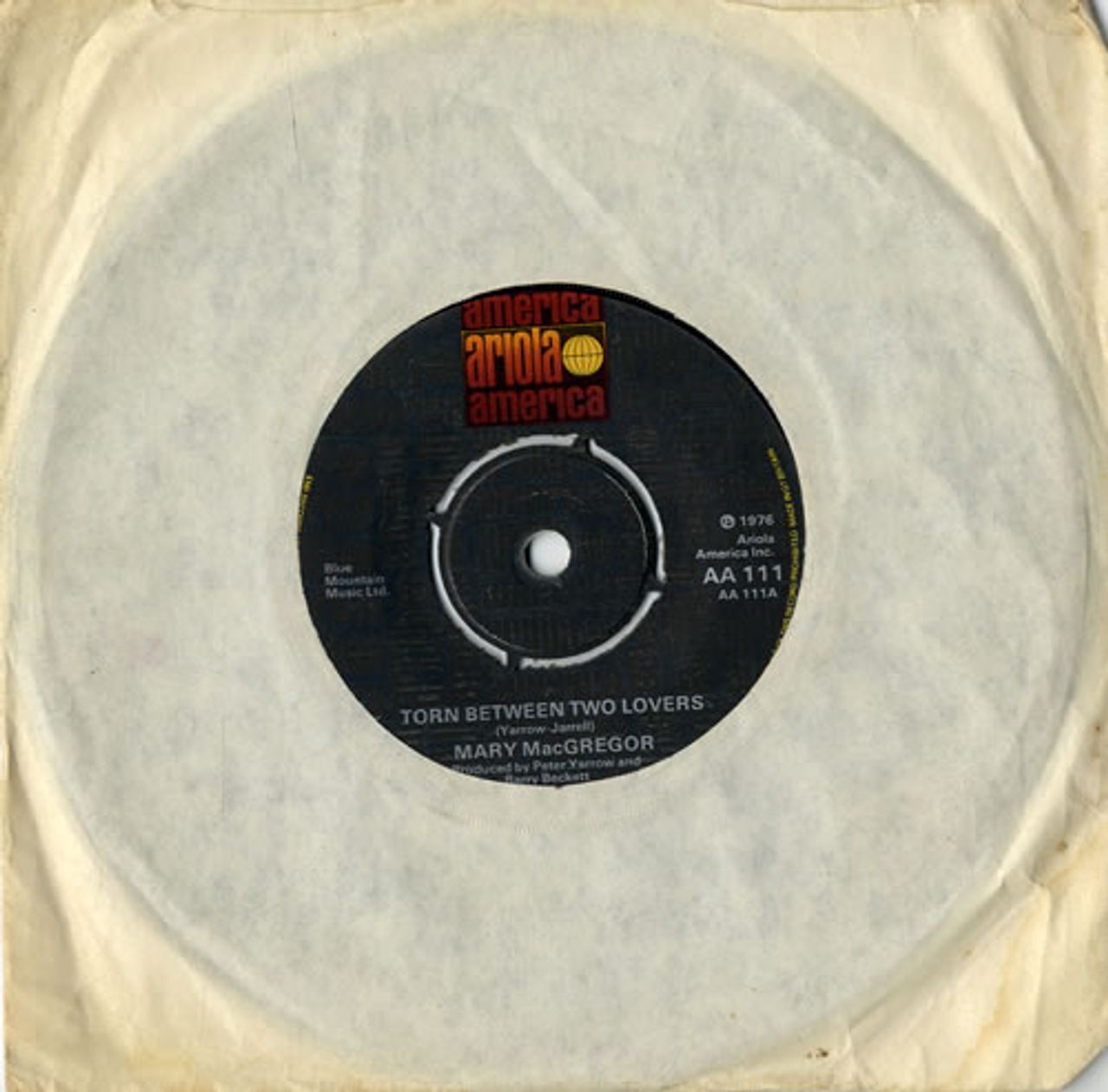 Mary Macgregor Torn Between Two Lovers UK 7" vinyl single (7 inch record / 45) AA111