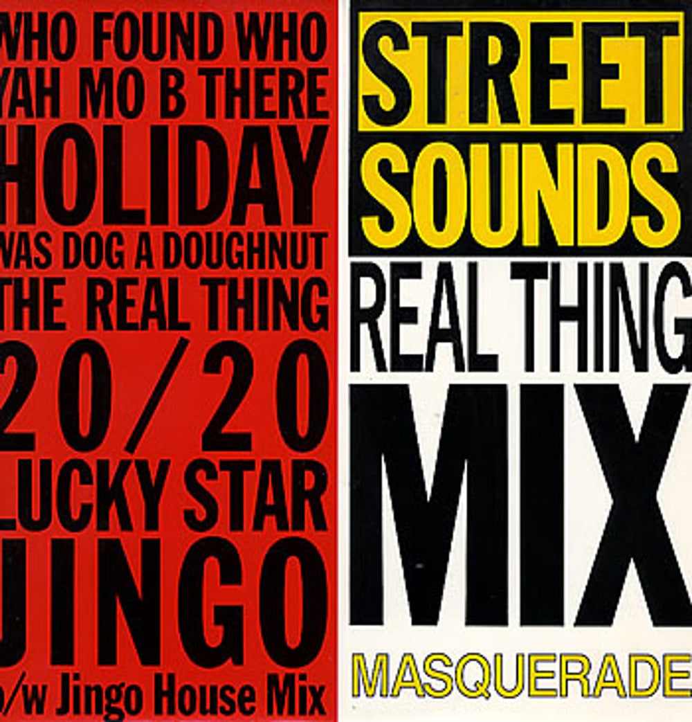 Masquerade Streetsounds Real Thing Mix UK 12" vinyl single (12 inch record / Maxi-single) HAKT10