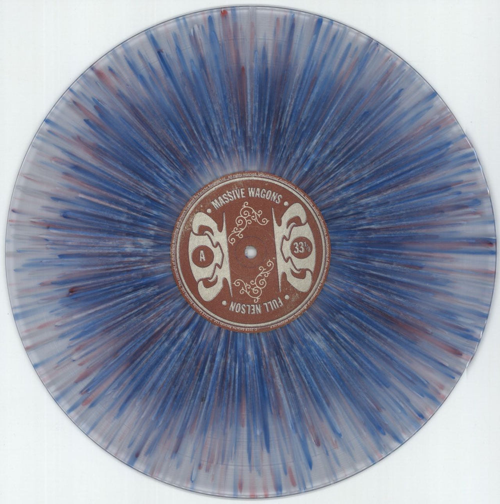 Massive Wagons Full Nelson - Clear W/ Red, White and Blue Splatter Vinyl + Shrink - Autographed UK vinyl LP album (LP record) 3C9LPFU827849