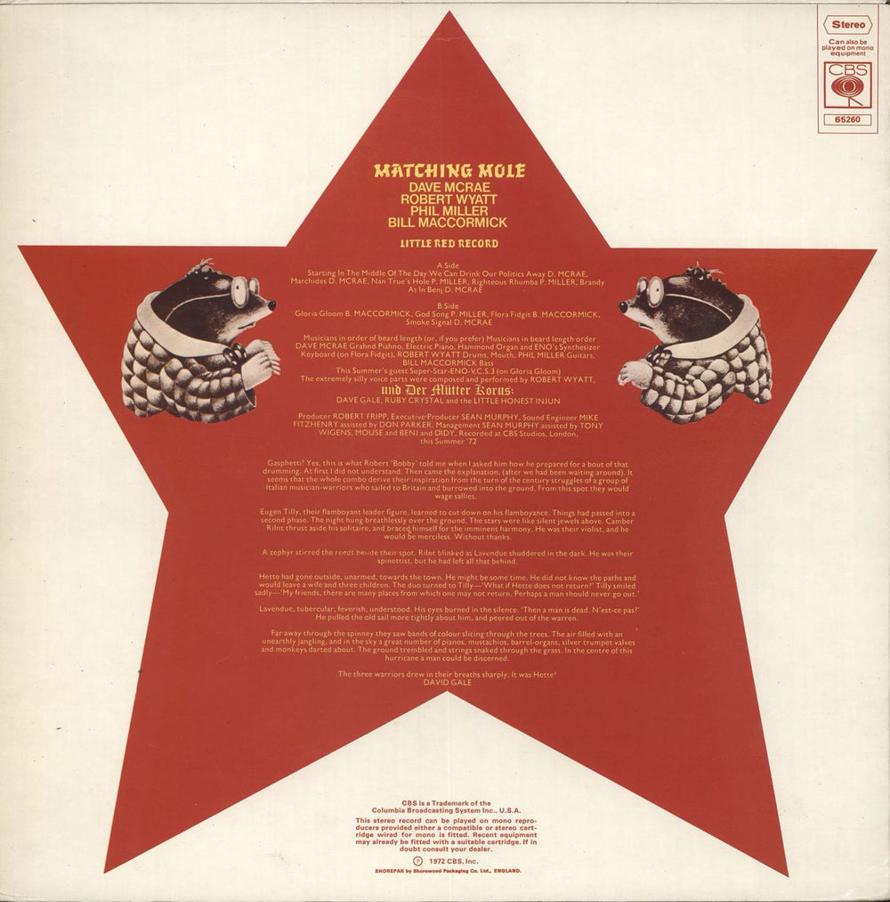 Matching Mole Matching Mole's Little Red Record - 1st UK vinyl LP album (LP record)