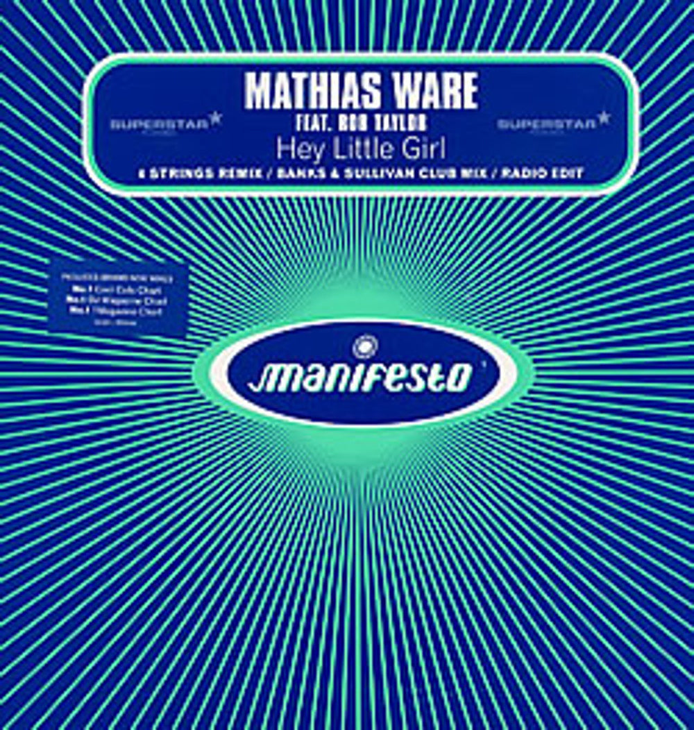 Mathias Ware Hey Little Girl UK 12" vinyl single (12 inch record / Maxi-single) FESXX91