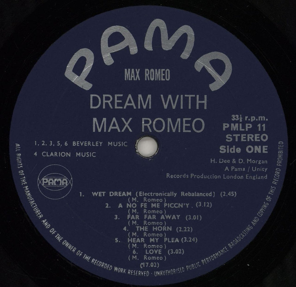 Max Romeo A Dream - EX UK vinyl LP album (LP record) MXOLPAD762817