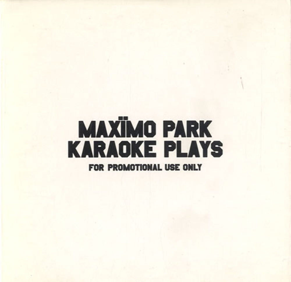 Maximo Park Karaoke Plays UK Promo CD single (CD5 / 5") WAP236CDP