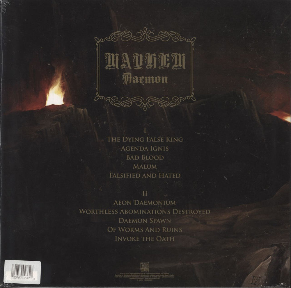 Mayhem Daemon + Booklet - Yellow vinyl - Sealed German vinyl LP album (LP record) 190759699218